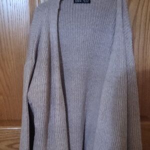 SHEIN Women's Beige Open Front Cardigan